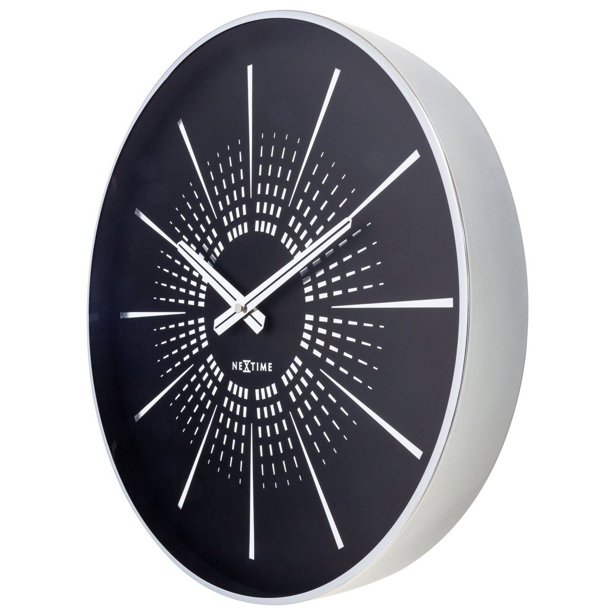 Wall clock 40cm - Silent - Metal - "Excentric"