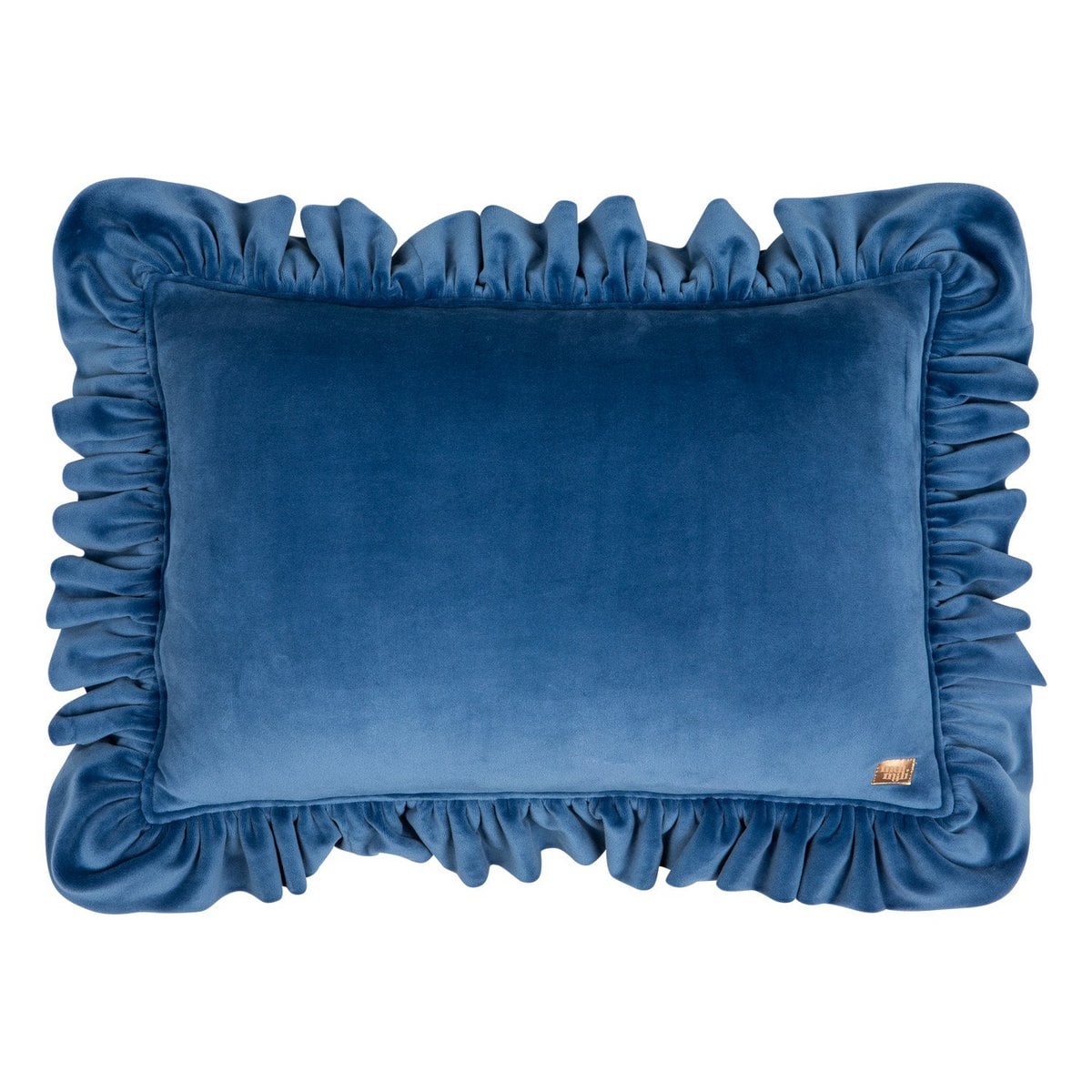 Soft Velvet Pillow with Frill “Sapphire”