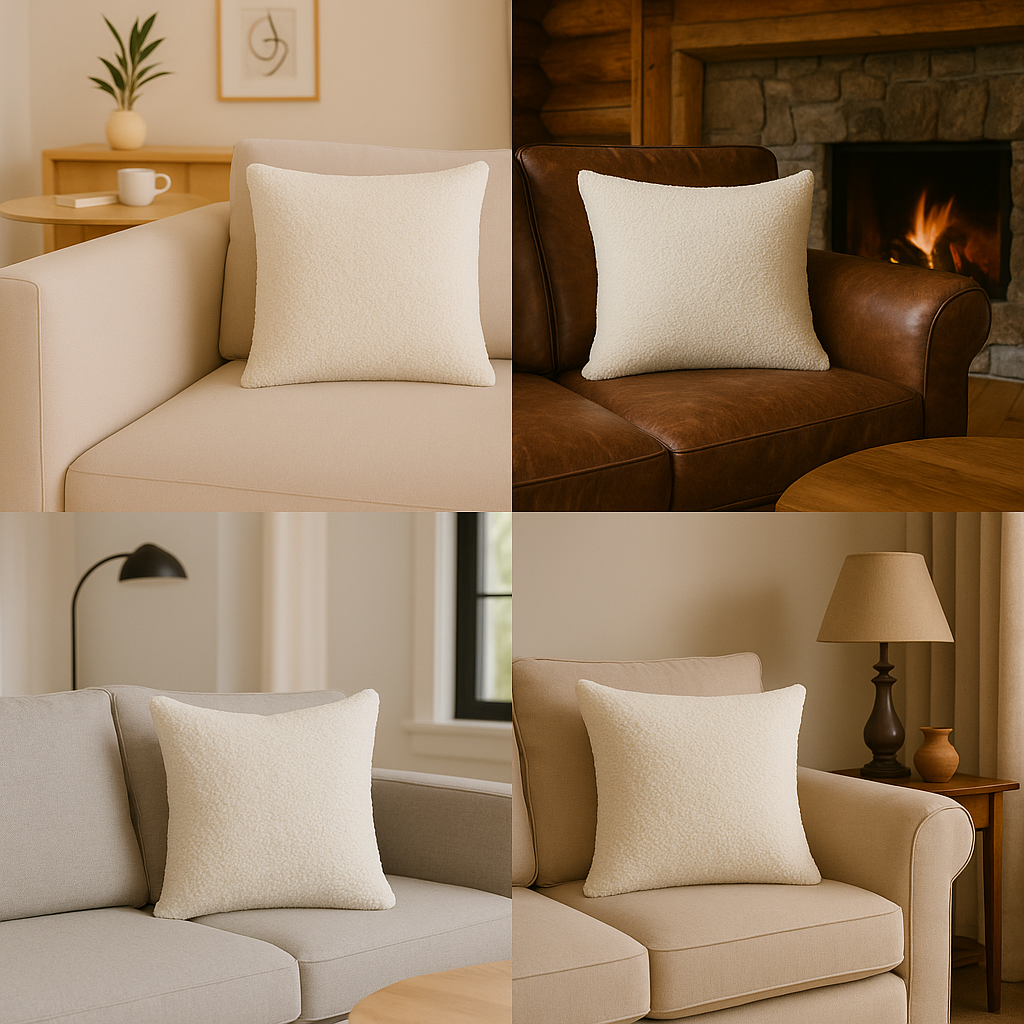 Decorative Cushion Teddy Ivory 50x50 cm