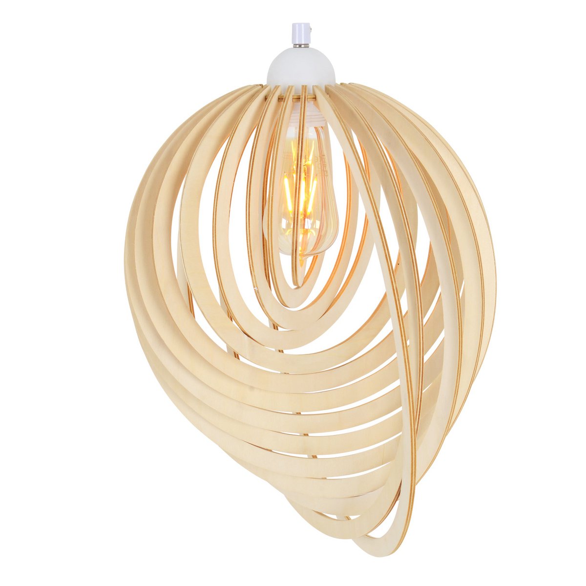 Pendant lamp "Armella" Ø 40 cm, 1x E27 (not included) made of wood and plastic, for eating rooms, living room, office, children's room