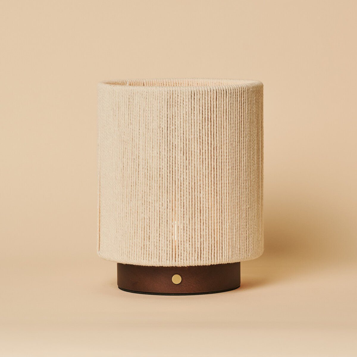 Ivo Dark Brown Wooden Rechargeable Lamp