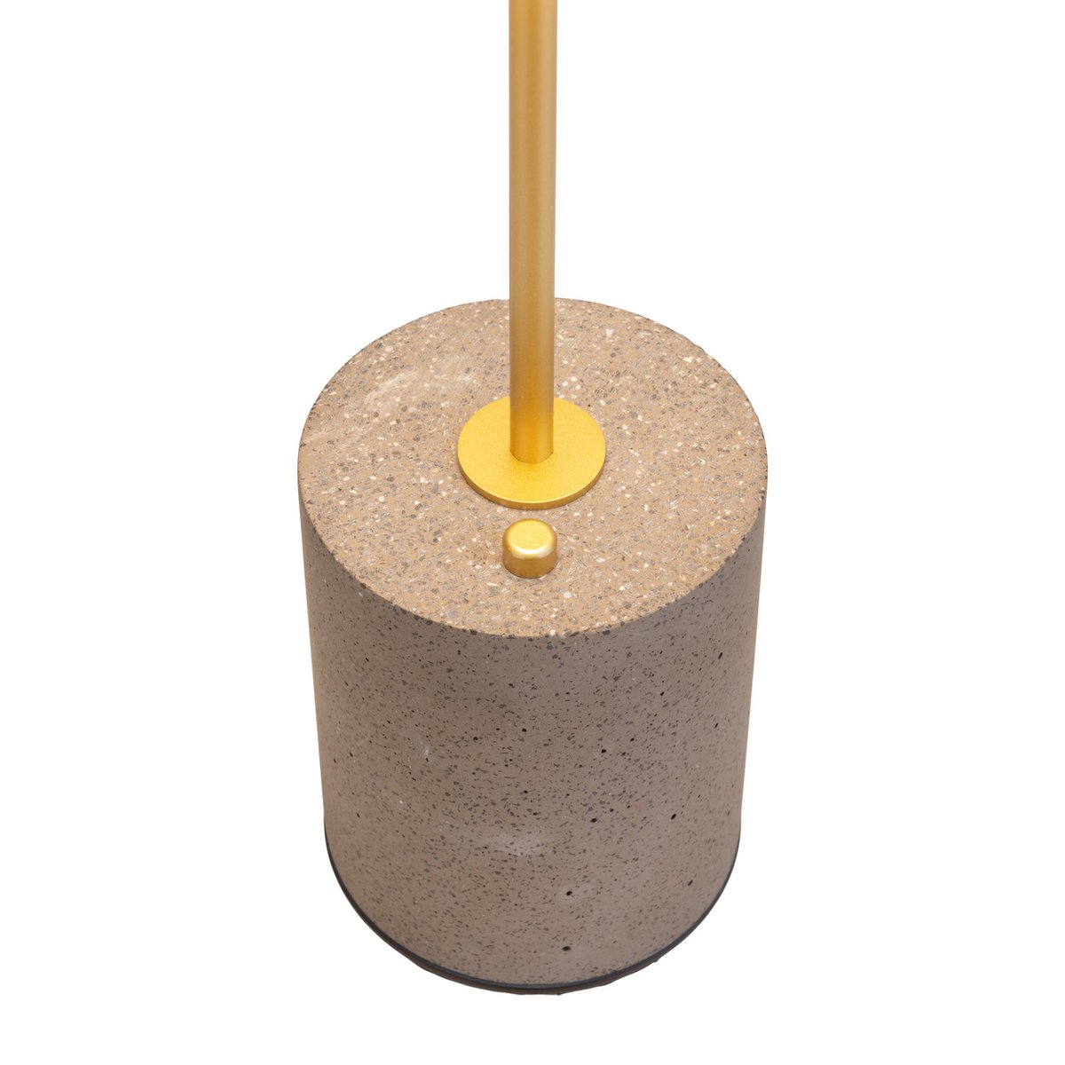 Akku Tischleuchte "SETA" schwarz 30 cm hoch aus Metall und Beton, mit fest verbauter LED