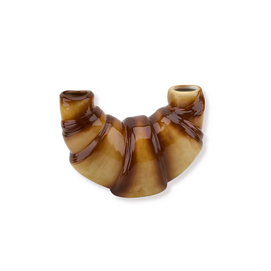 Blomvas - Croissant - Brun - 20x10x15cm