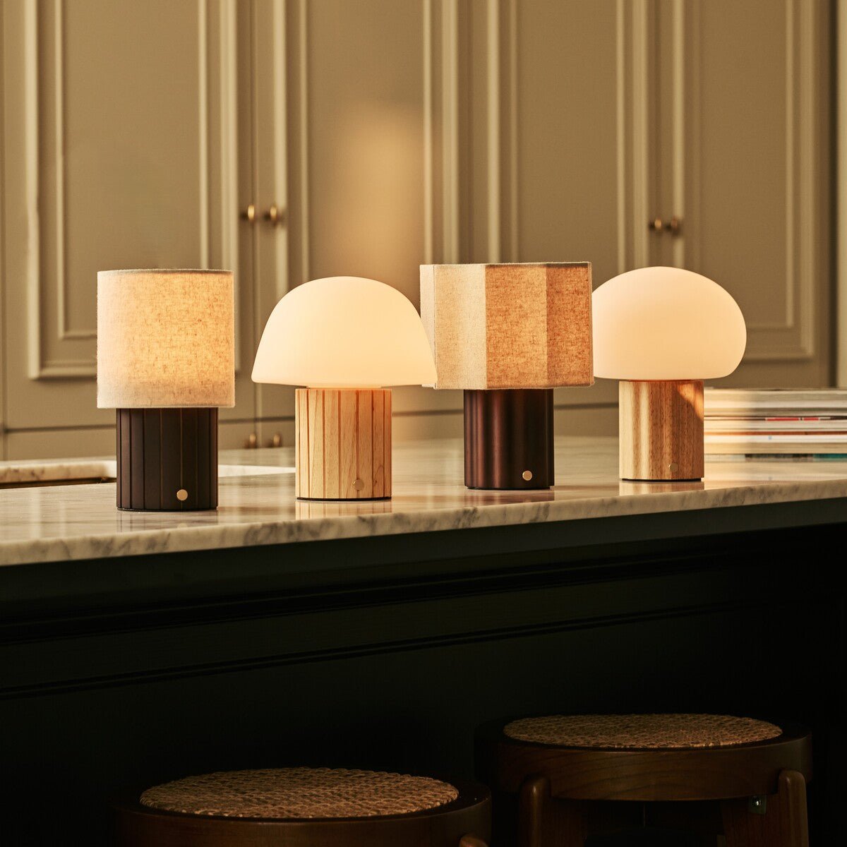 Siebe Dark Brown Rechargeable Table Lamp