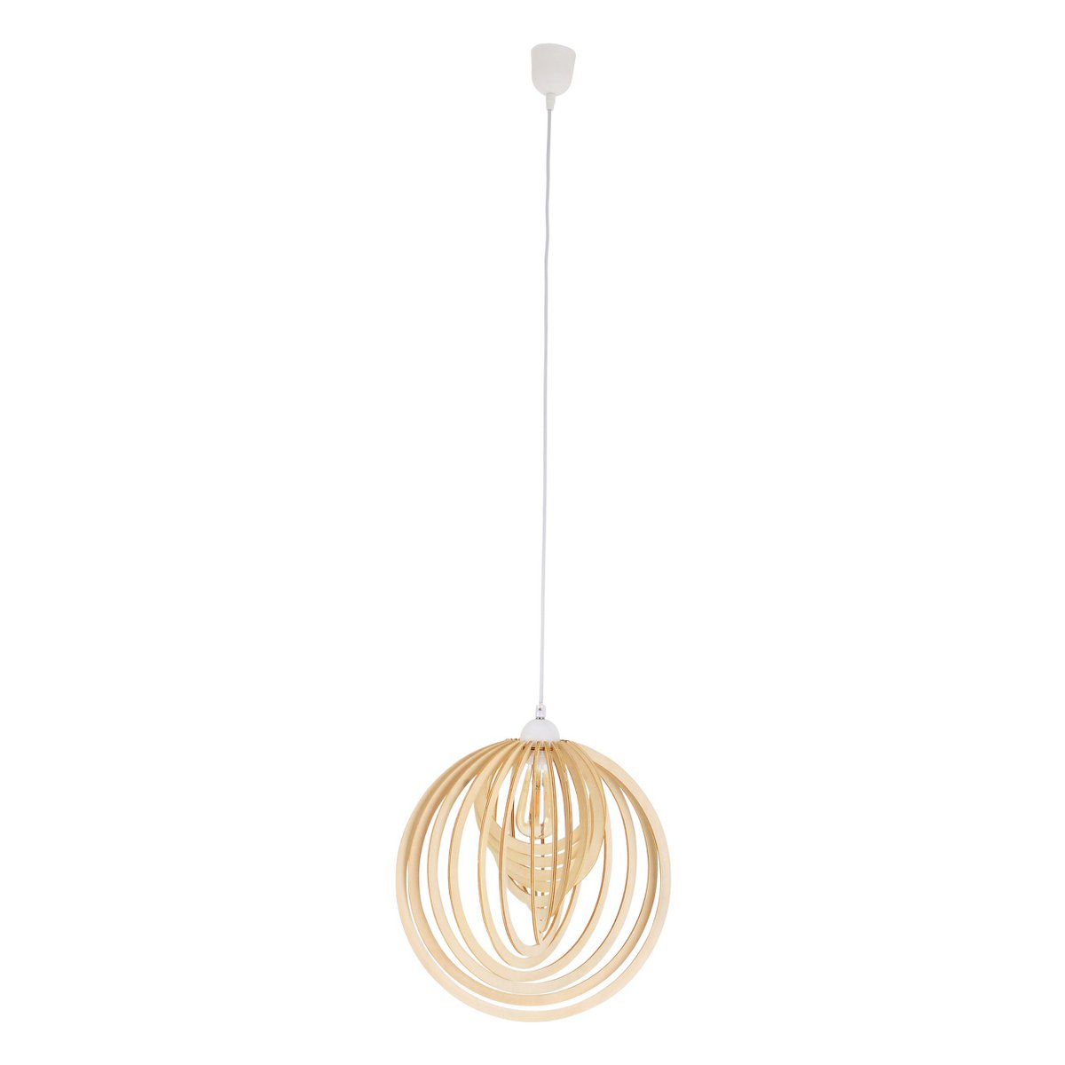 Pendant lamp "Armella" Ø 40 cm, 1x E27 (not included) made of wood and plastic, for eating rooms, living room, office, children's room