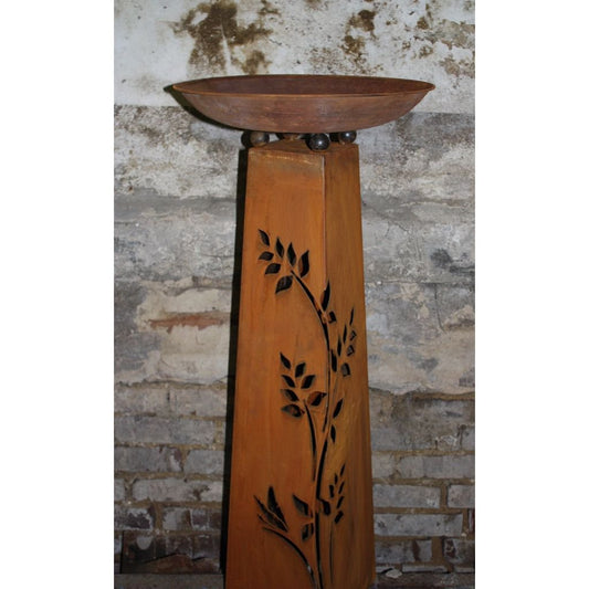 Rosali decorative column with various bowls | Vintage decoration for balcony and garden | Patina garden decoration column