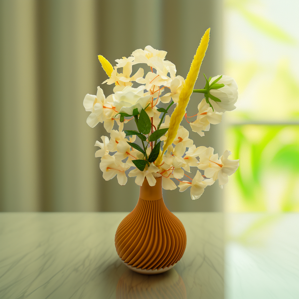 Virella 3D vase - 3D printed vase - Sustainable PLA - Suitable for artificial flowers