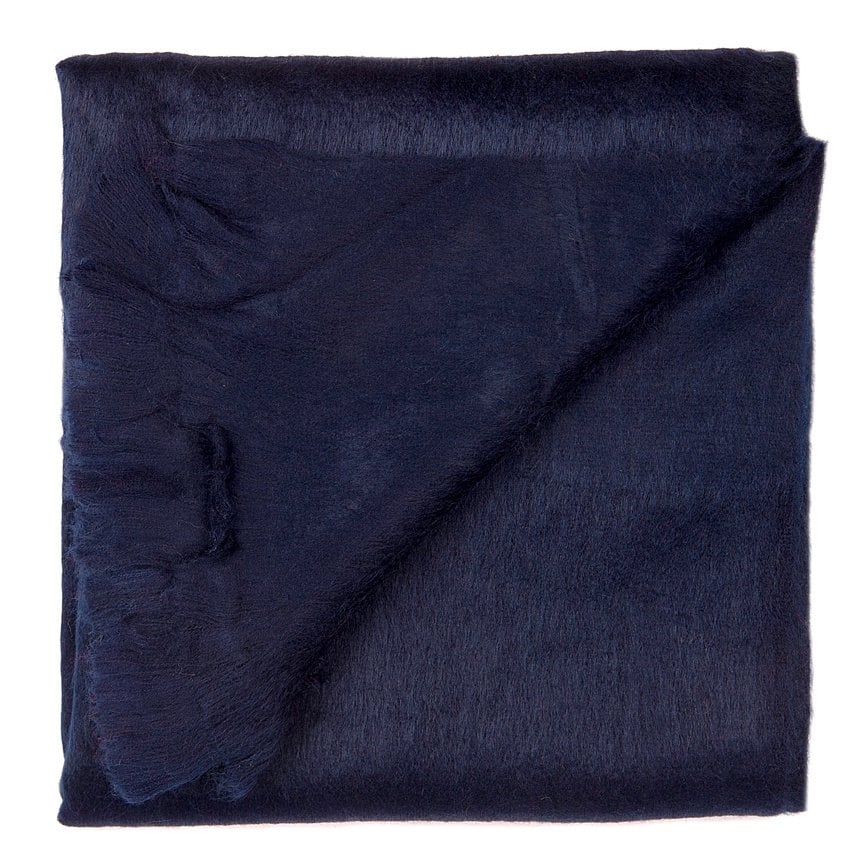 Alpaca Scarf - Navy blue