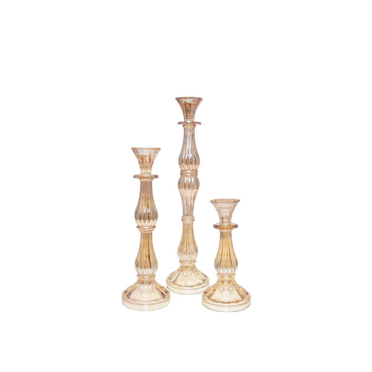 Large H41CM amber amber candlestick
