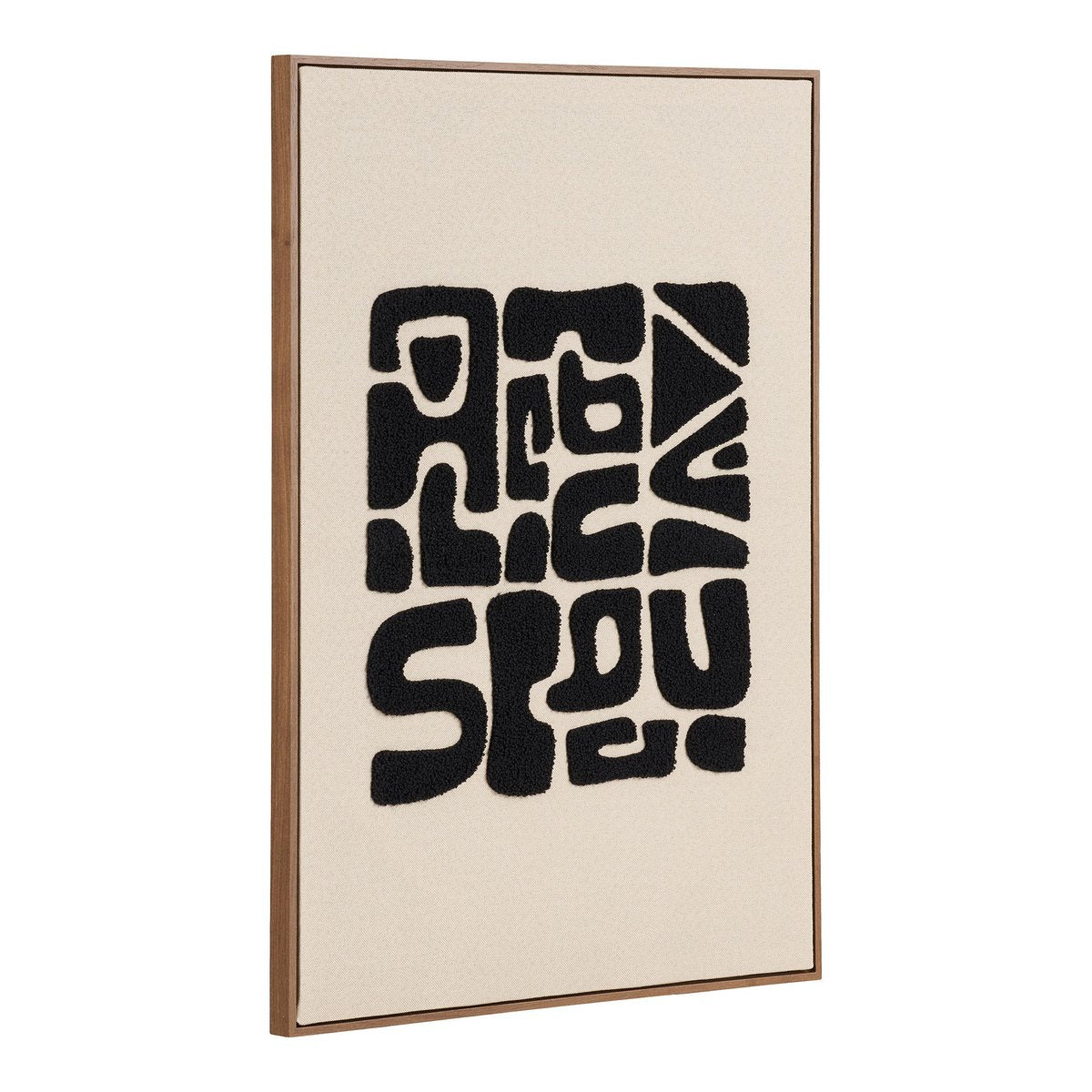 Tine Tufted wall decoration, black/brown, 50x70 cm