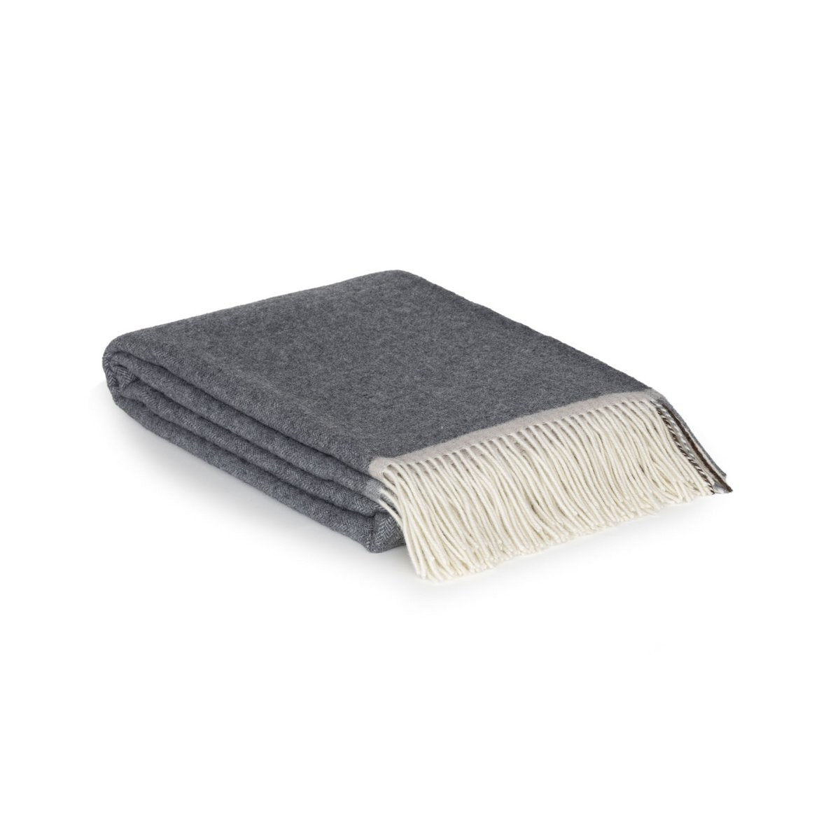 Merino/cashmere Throw Blanket MILANO Grigio Orlo