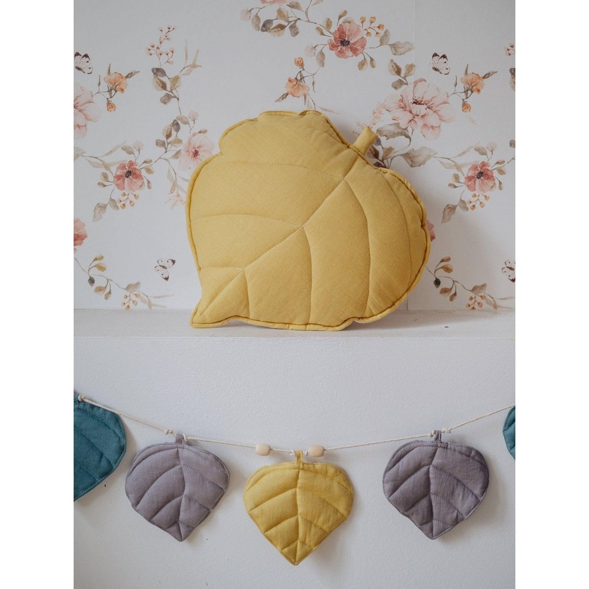 “Honey” Linen Leaf Pillow