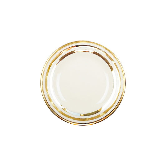 18cm gold triple fillet dessert plate