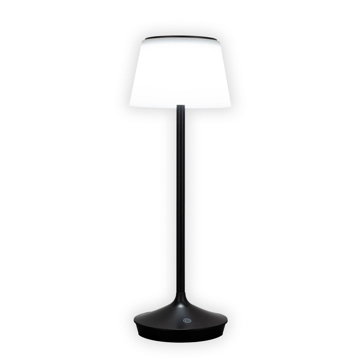 LED Leuchte "EMMI" für Außen und Innen, Tischlampe aus Metall und Kunststoff , mit fest verbauten LEDs, LED Tischlampe für Balkon, Terrasse, Garten, Wohnzimmer, Wintergarten, ca. 38 cm hoch
