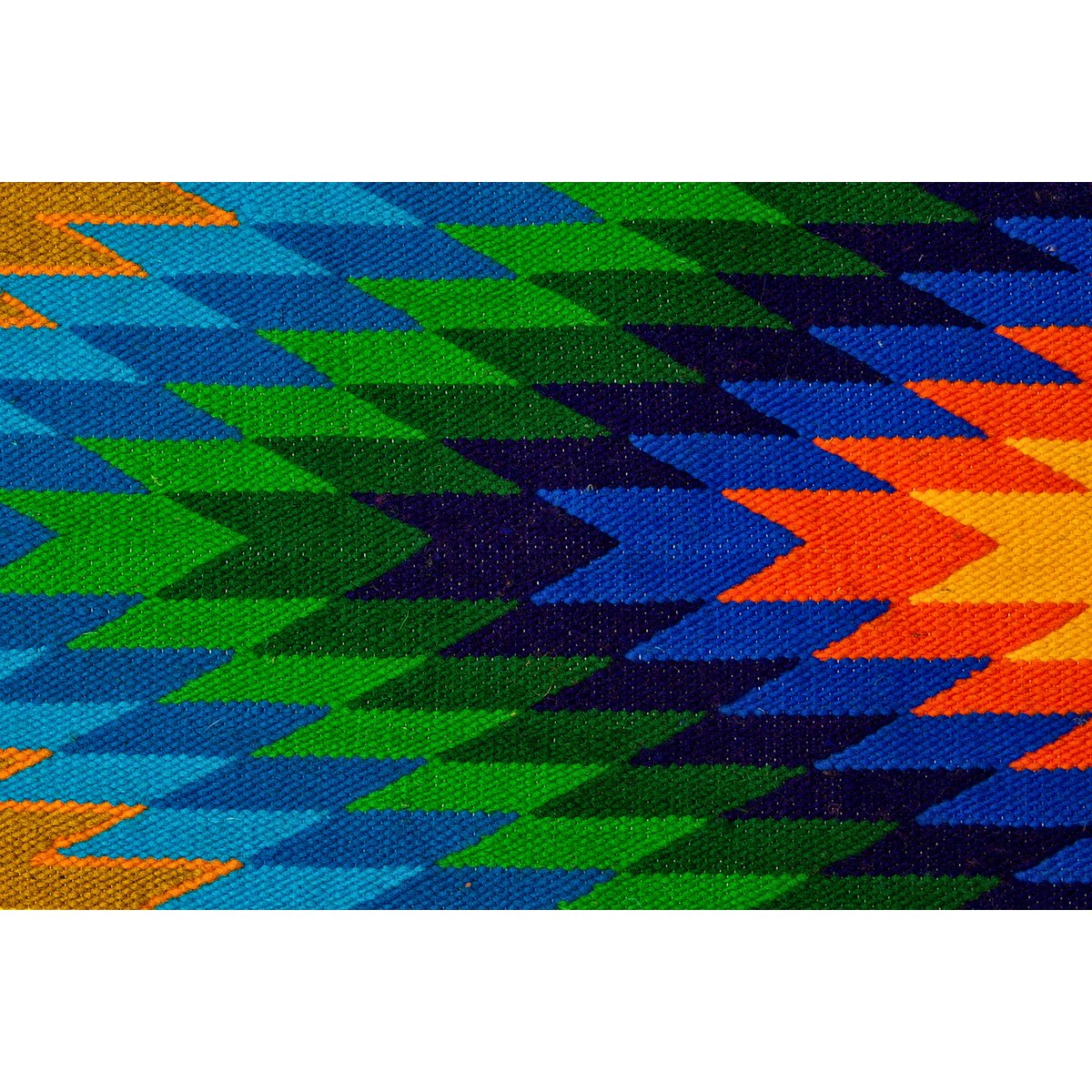 Wool Rug Aztec - Southwestern - Ethnic Design - Multicolor Rug - Midsize rug