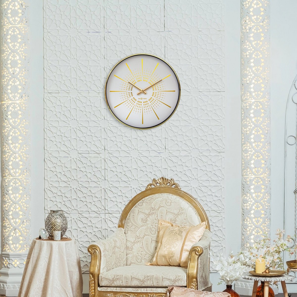 Wall clock 40cm - Silent - Metal - "Excentric"
