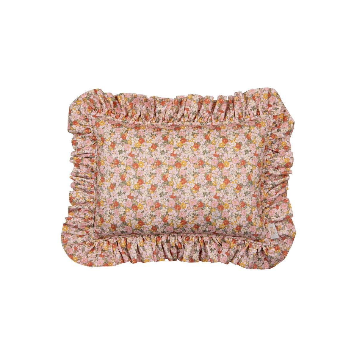 Decorative pillow with frill "green garden"