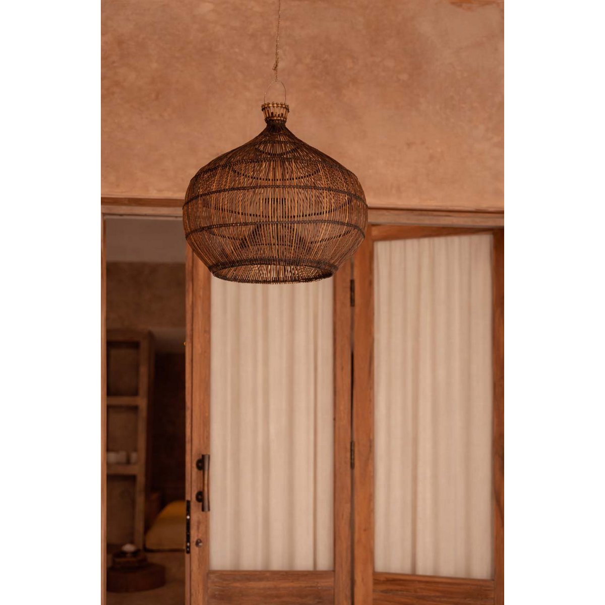 The Desert Gourd Pendant - Dark Walnut - S