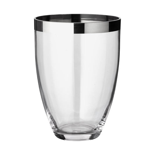 EDZARD Vas Charlotte, handblåst kristallglas med platinakant, höjd 24 cm, diameter 19 cm