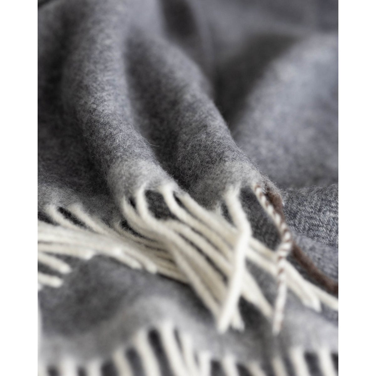 Merino/cashmere Throw Blanket MILANO Grigio Orlo