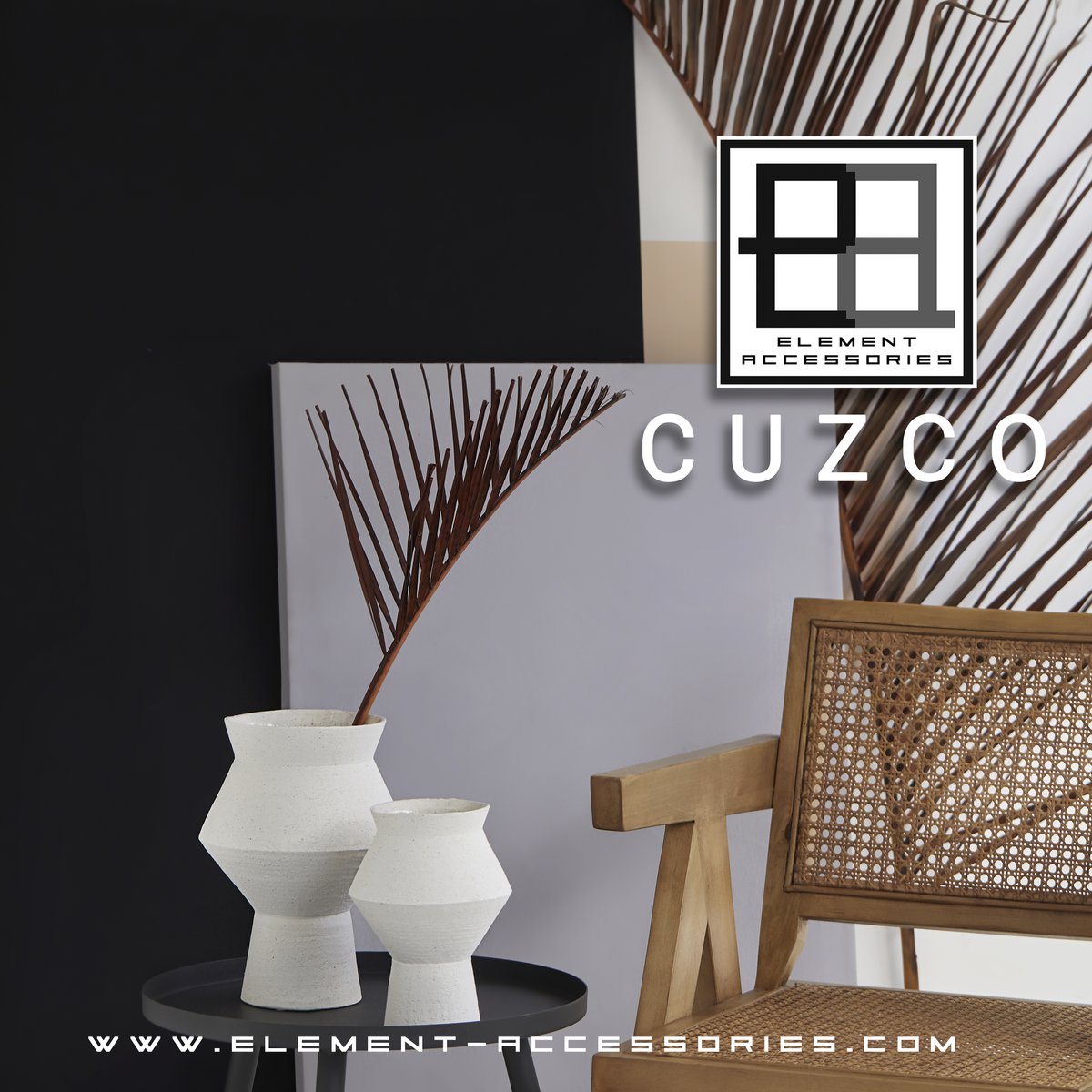 Modern ceramic vase with rough white finish, angular round shape, CUZCO 20 white