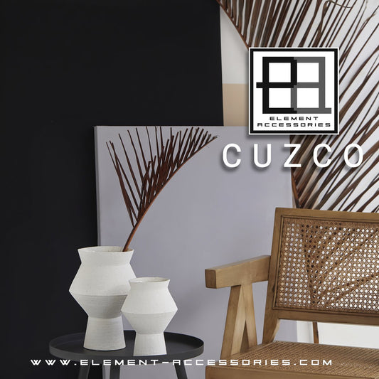 Modern keramisk vas med matt vit finish, vinkelrund form, CUZCO 20 vit