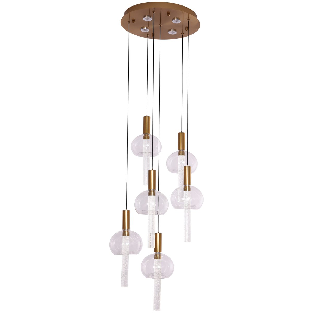 Hanging lamp Tubey Copper Gold | 6 - 40cm