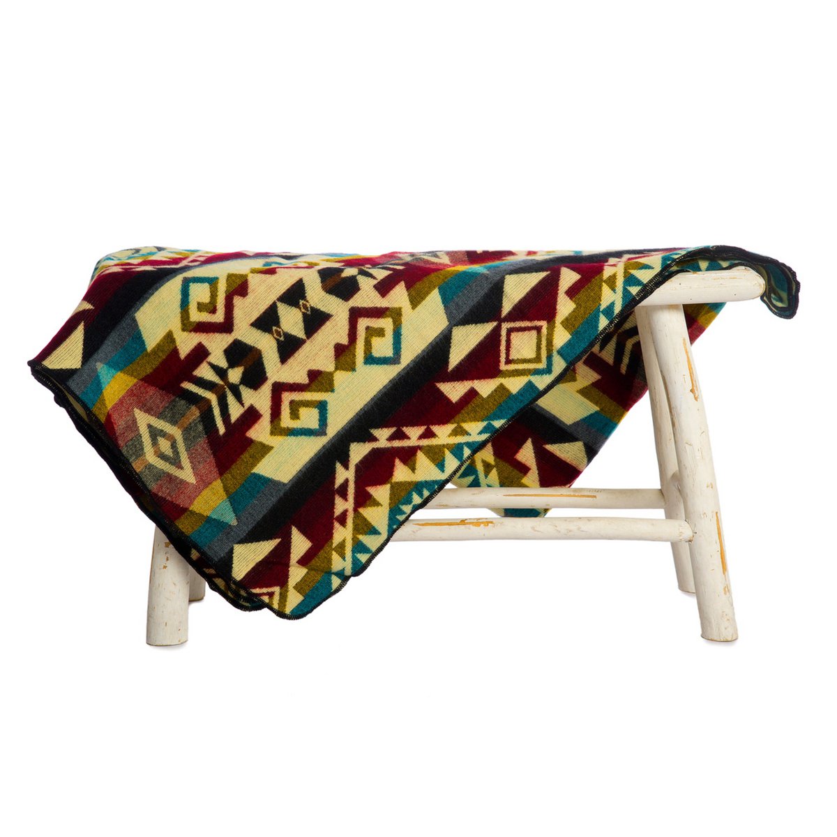 Ecuadorian alpaca mini blanket | native blanket | Mini Chimborazo Multicolor