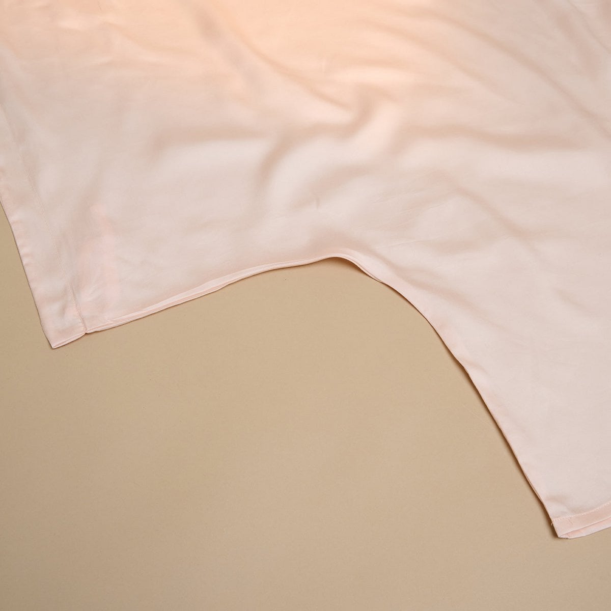 TENCEL™ Sateen Duvet Cover Peach White