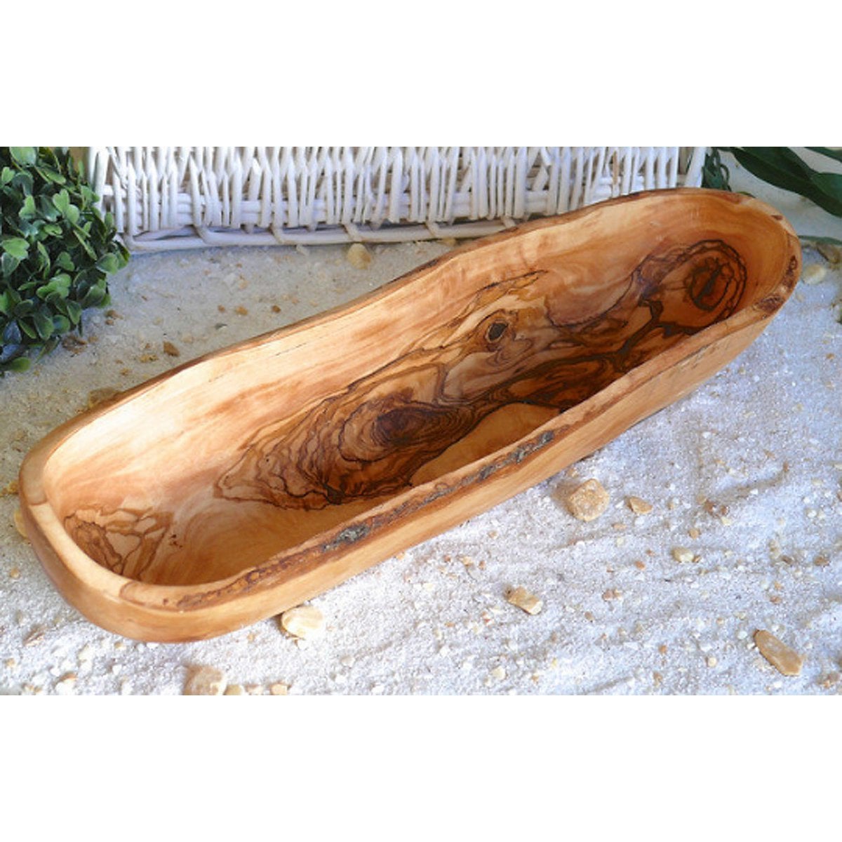 Bread bowl RUSTIC 35 – 39 cm made of olive wood