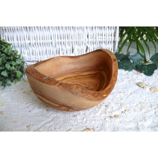 Snäckskål RUSTIC rund (Ø ca 14 cm) av olivträ