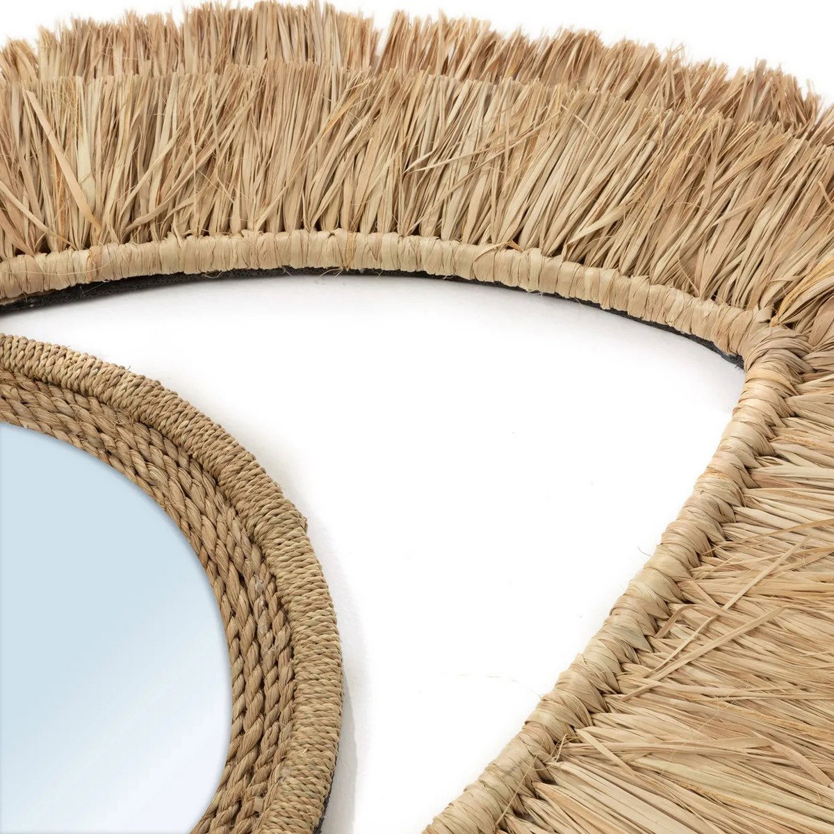 Raffia Eye Mirror - Natur - M