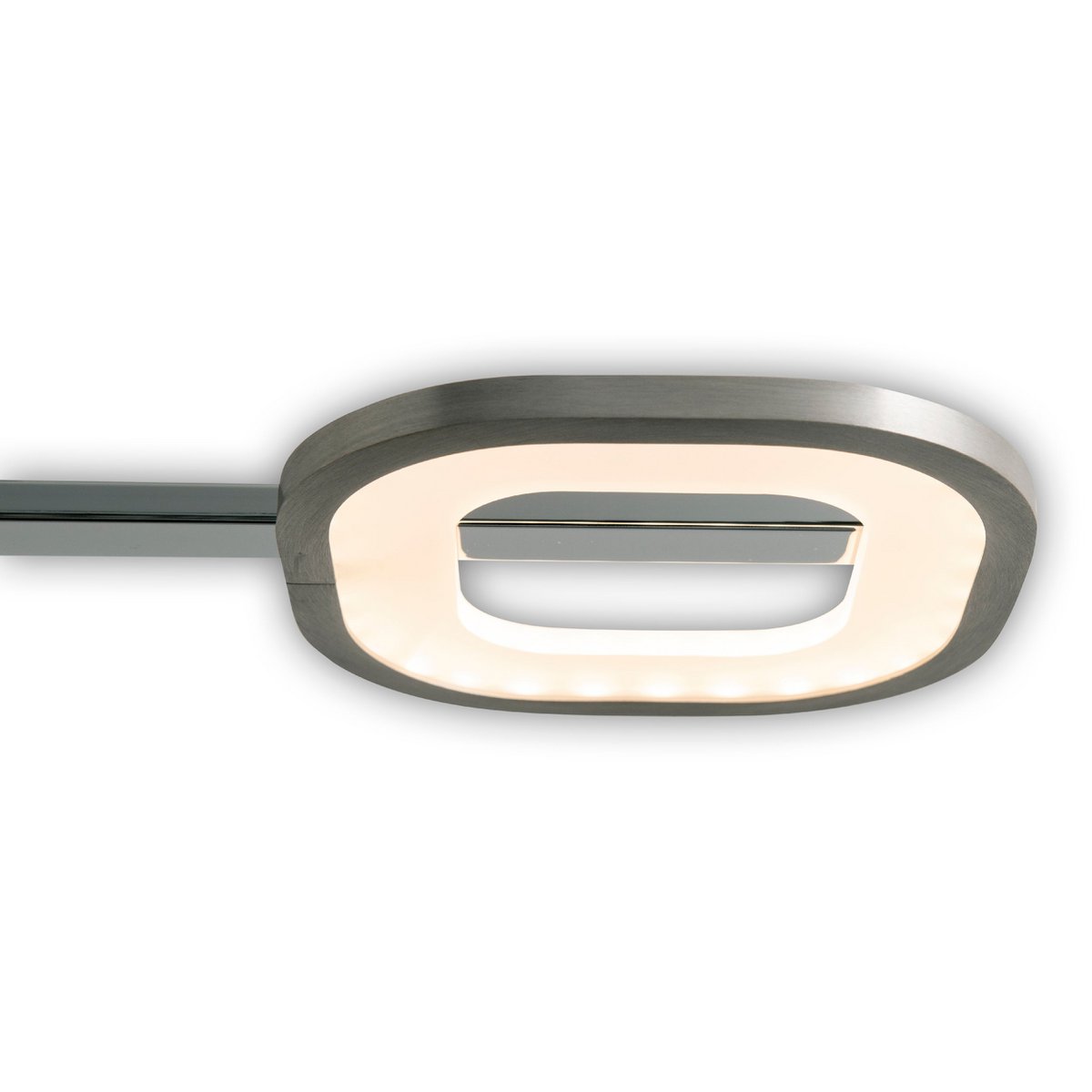LED-pendellampa "Beam" i metall och plast i stål-blank, med integrerad LED