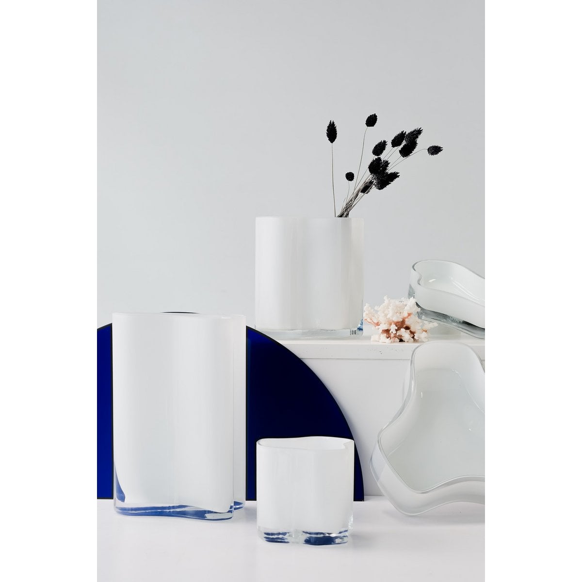 New modern design tall vase inspired by CORAL and Aalto, COR30WH