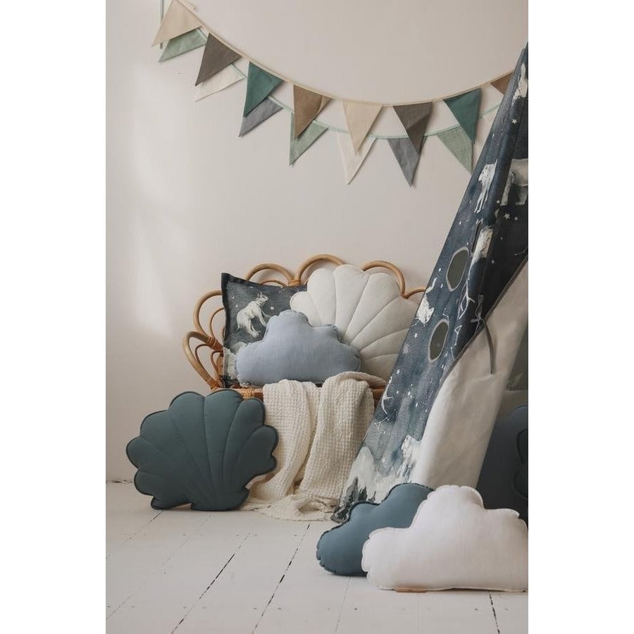 “Pigeon Grey” Linen Cloud Pillow