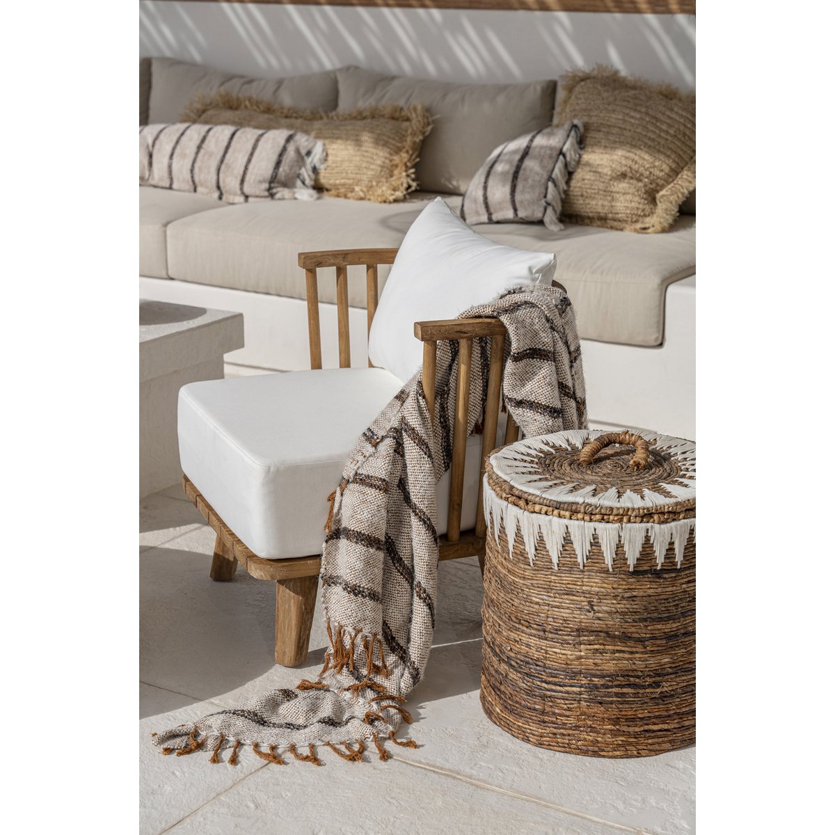 The s'il vous Plaid - Bohemian White