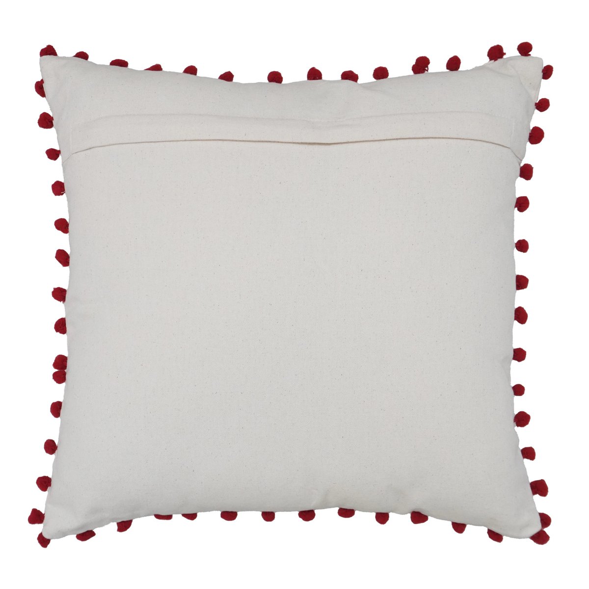 Beige & Red Christmas Tree with Pompons – Cushion Cover / Kussenhoes – Christmas 45×45 cm – Urbane Hide