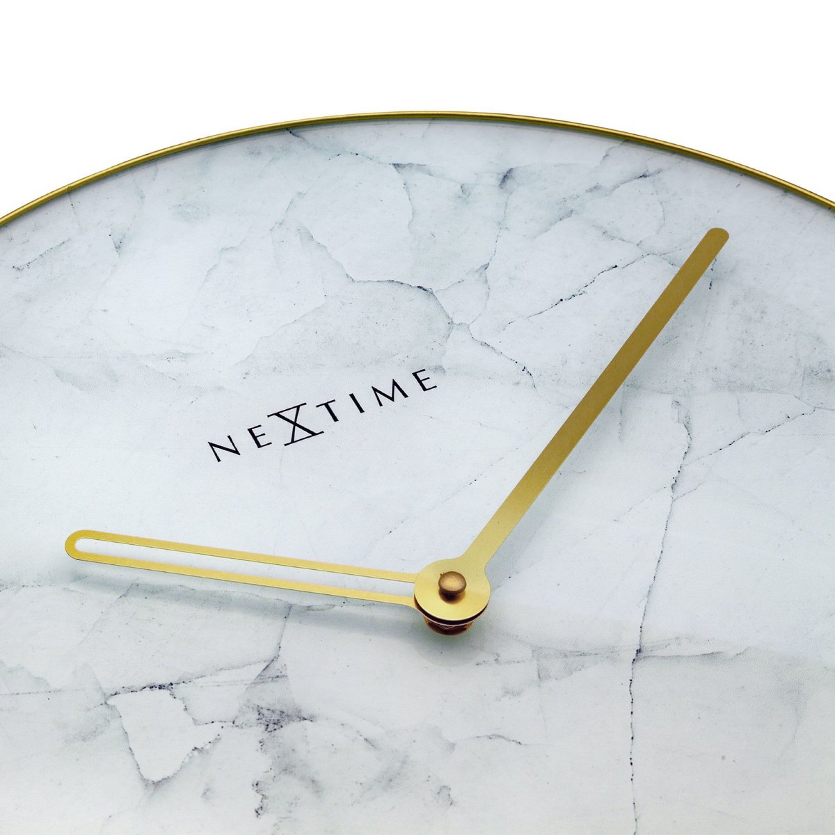 Wall clock - 40 cm - Glass / Metal - 'Marble'