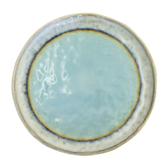 Turkos desserttallrik i porslin 21,5x21,5x1,4 cm