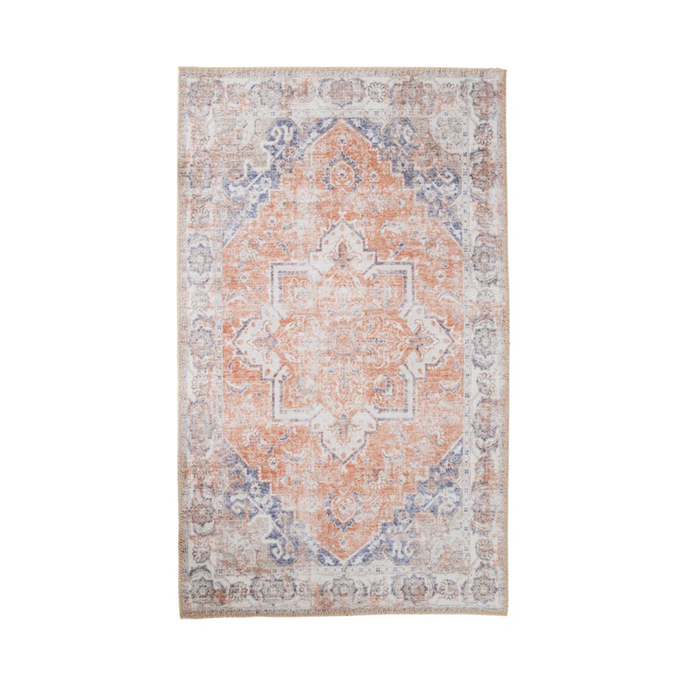 Havana Rug - Chenille Polyester, Blue/Orange - 160x230 cm