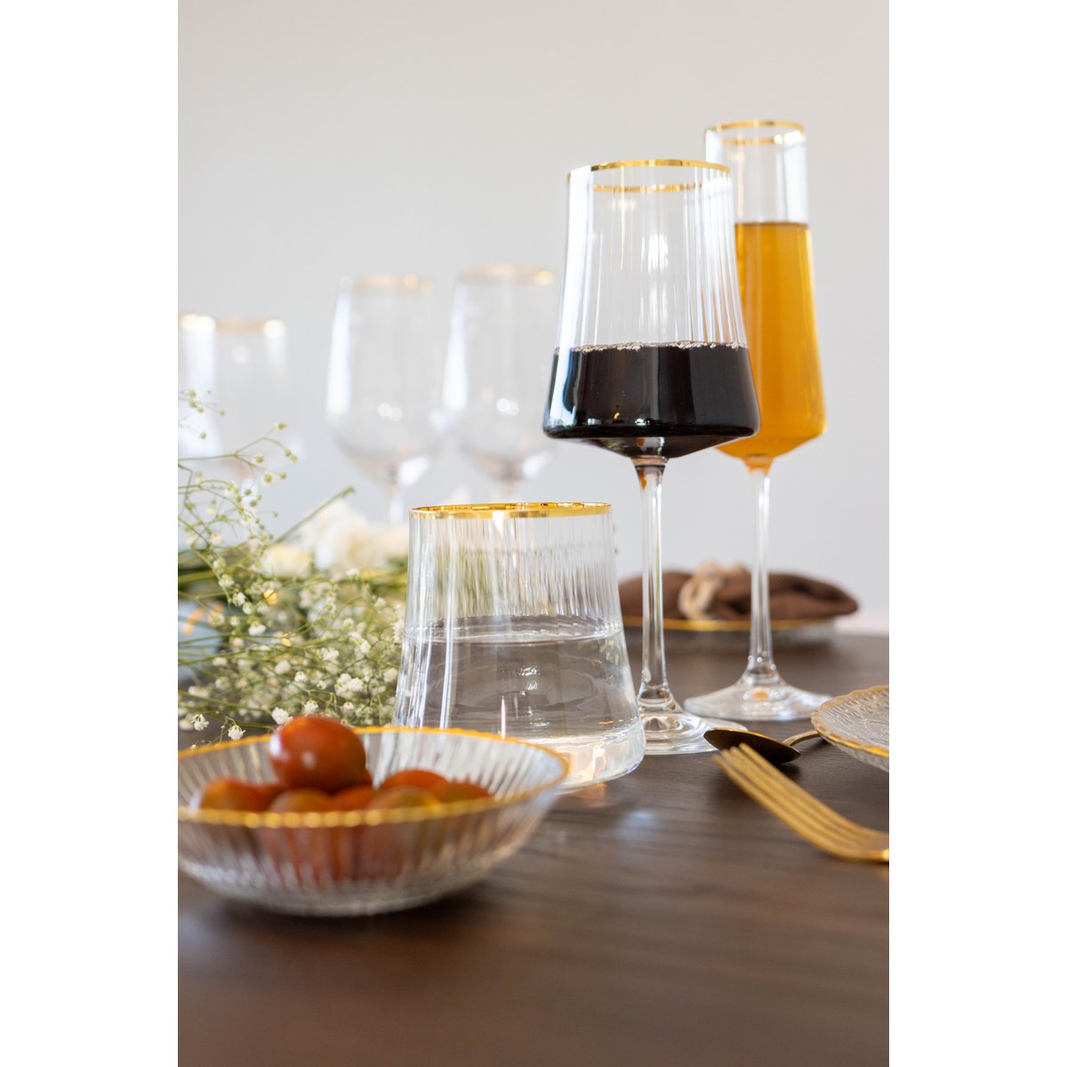 360ml gilded edge wine - Lot of 6