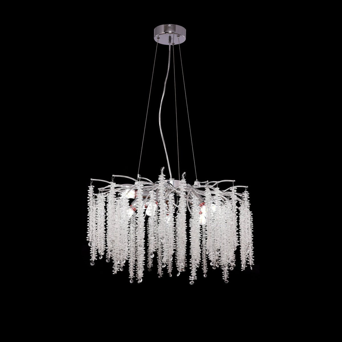 Hanging lamp frost silver 60cm