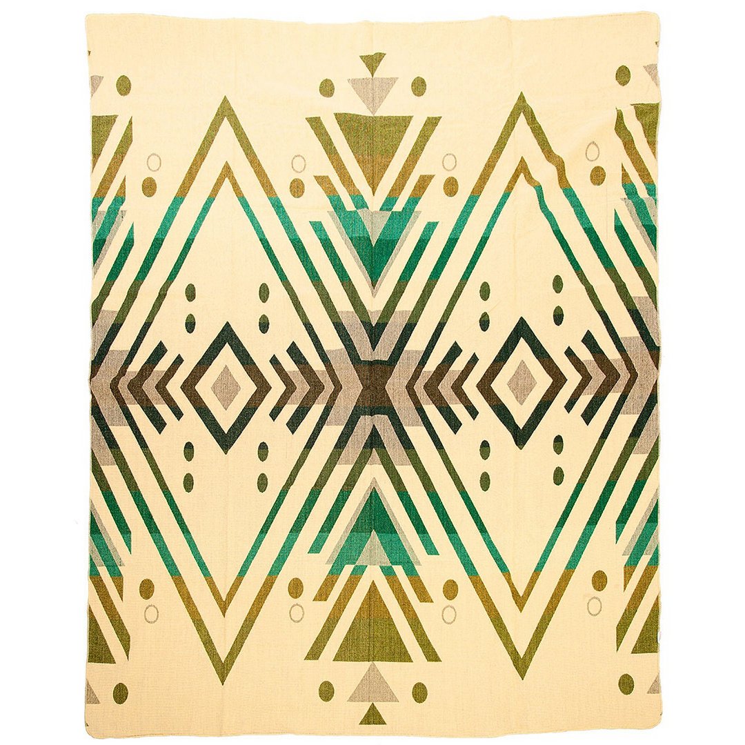 Ecuadorian alpaca blanket | native blanket | Imbabura Green