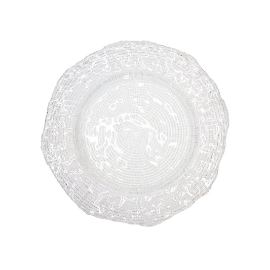 Transparent service plate 33cm