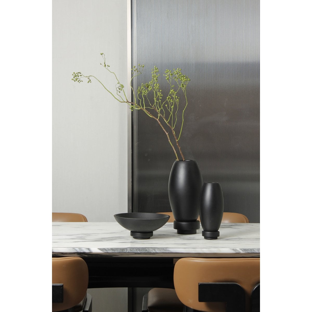 Modern nano cement vase, innovative design. RUD30BK