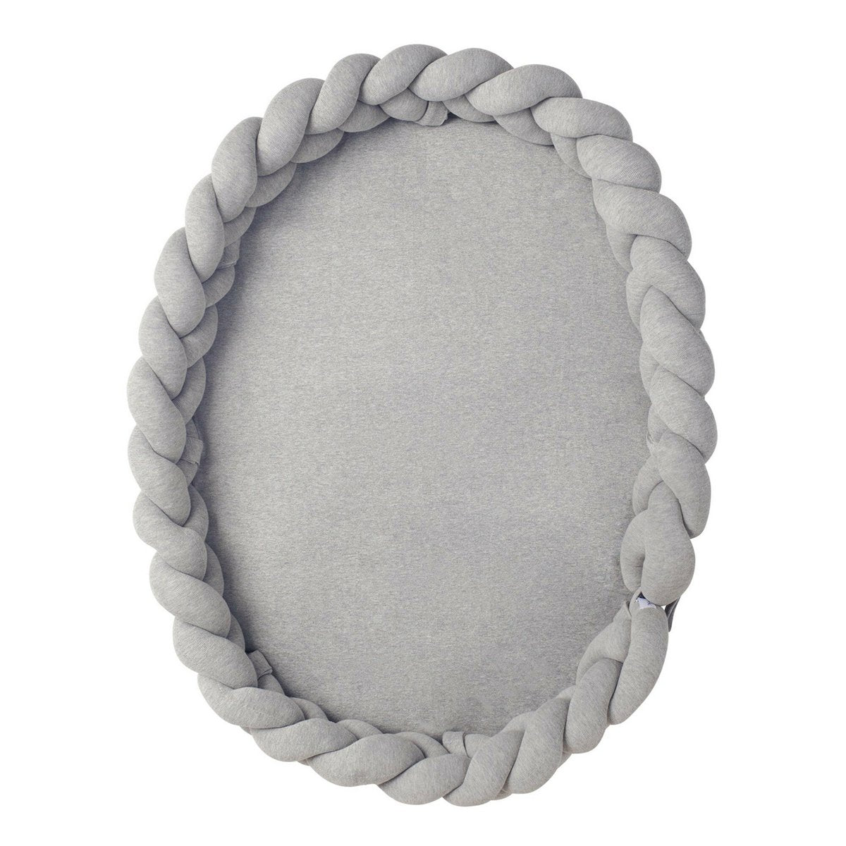 Grey braided cot bumper