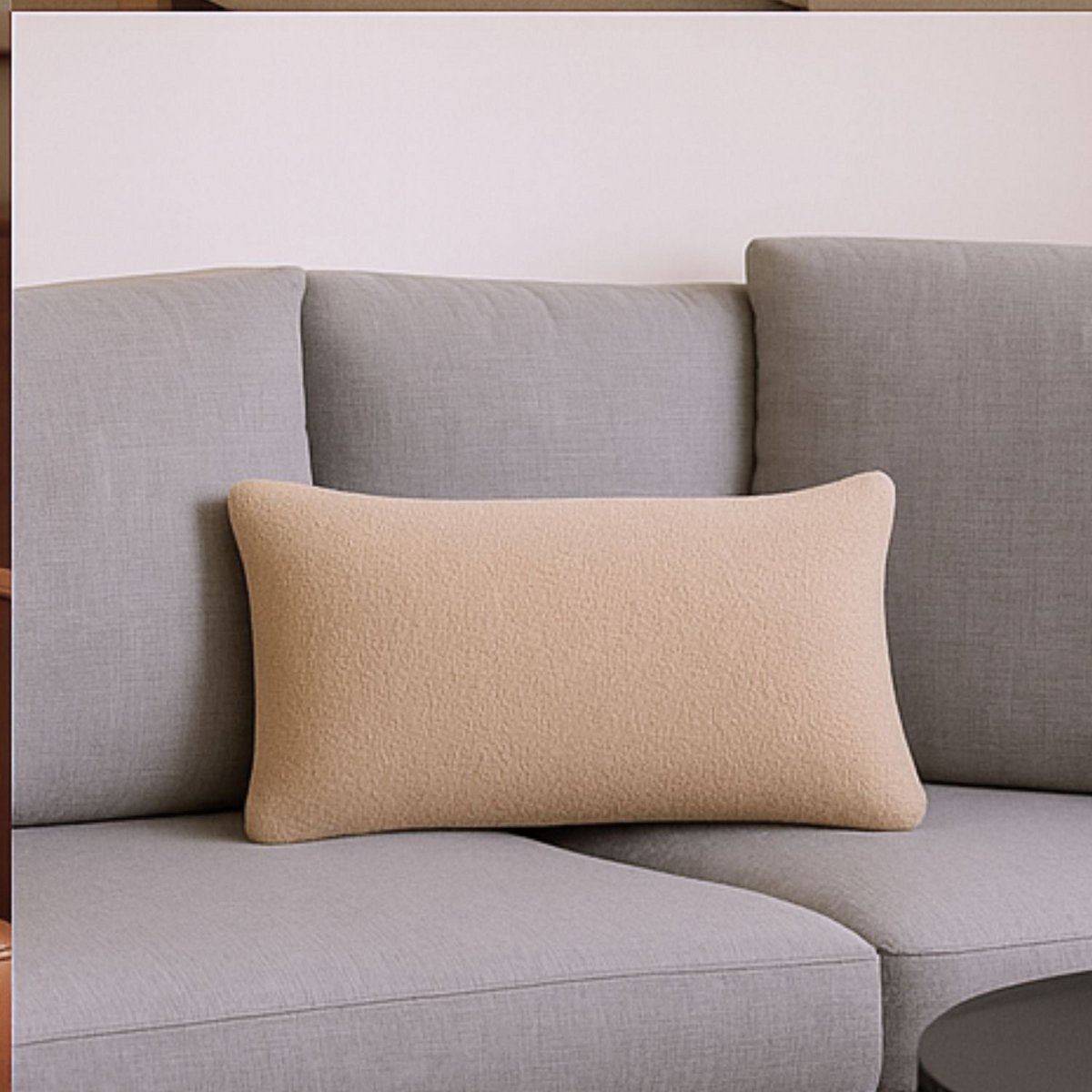 Decorative Cushion Teddy Beige 30x50 cm