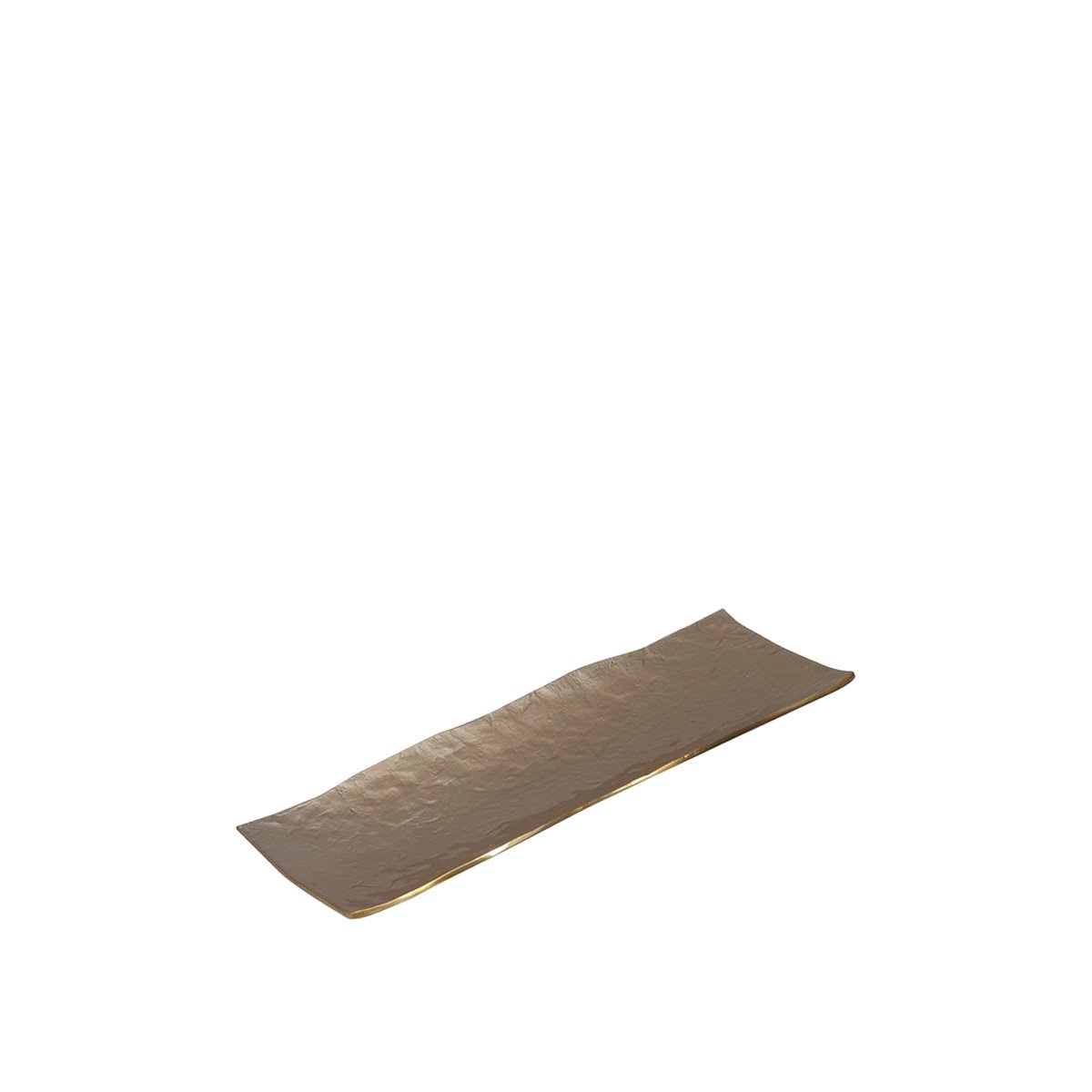 Rektangulärt sandfärgat dekorationsfat 47x17x3cm