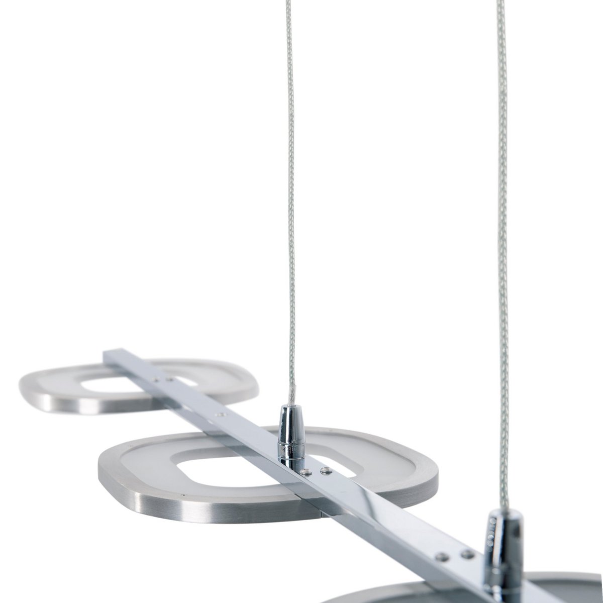 LED-pendellampa "Beam" i metall och plast i stål-blank, med integrerad LED