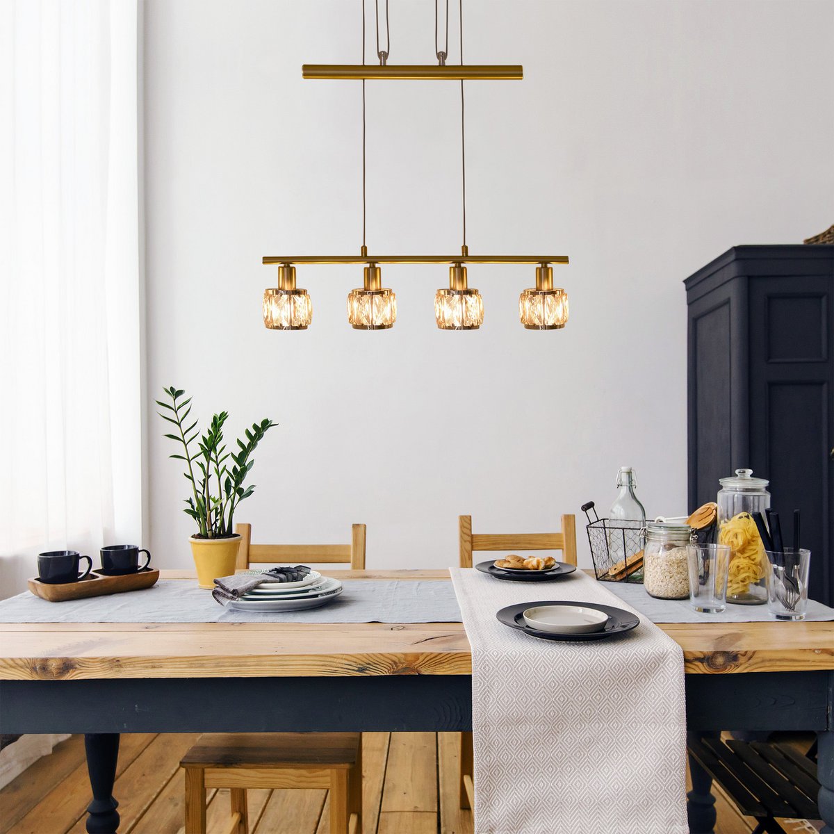 LED balancing pendant light "Josefa" E14 filament